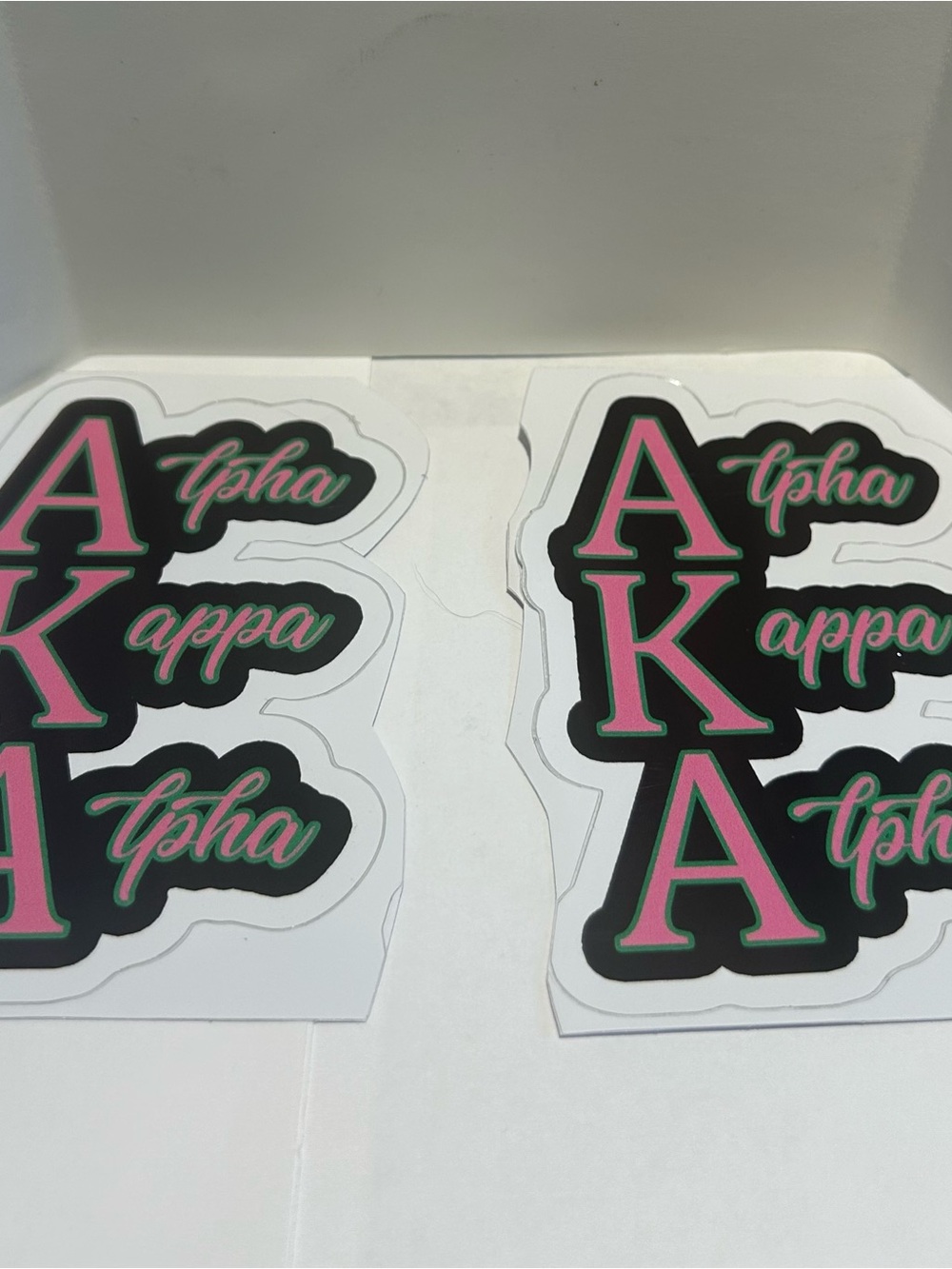 2 Alpha Kappa Sorority Pink & Black Sticker Pack